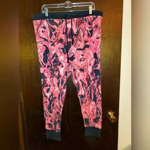 Dollskill Club Exx Pink And Black Trippy Sweatpants.